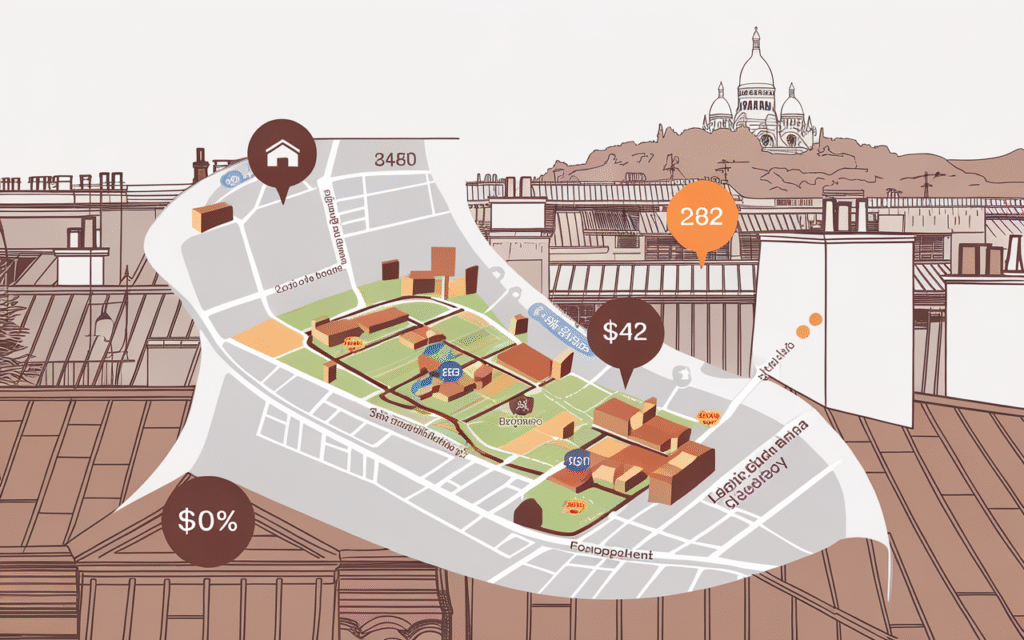 Estimation du prix au mètre carré Rue des Abbesses à Paris 18e, quartier Grandes-Carrières