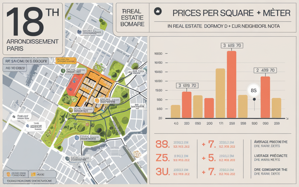 Estimation du prix au mètre carré Rue Marx Dormoy dans le quartier Goutte-d’Or à Paris 18e