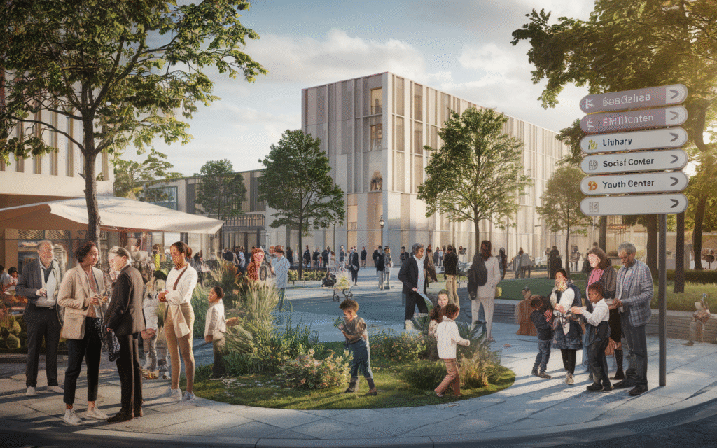 Bâtiment des services publics dans le 18e arrondissement de Paris