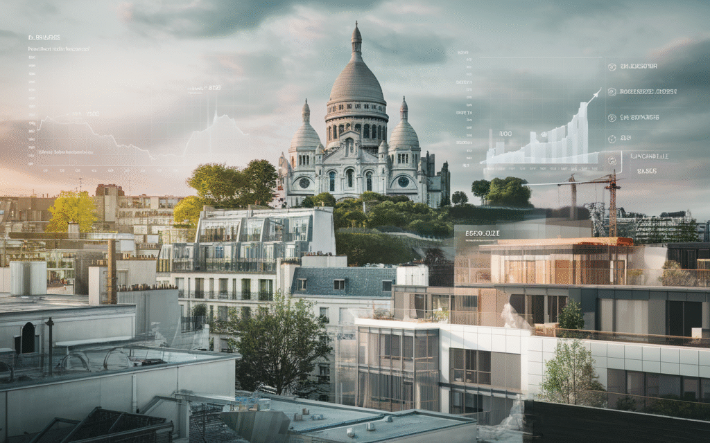 Vue du quartier de Montmartre illustrant la tendance du marché immobilier à Paris 18ᵉ