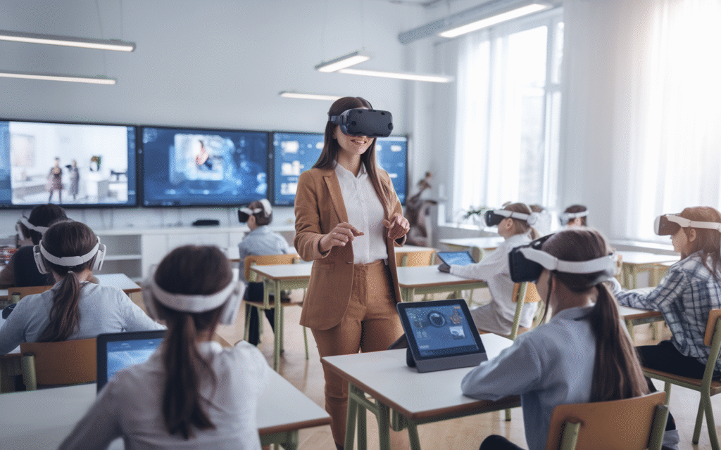 Conseillère d'orientation aidant un élève dans un bureau à Paris 18