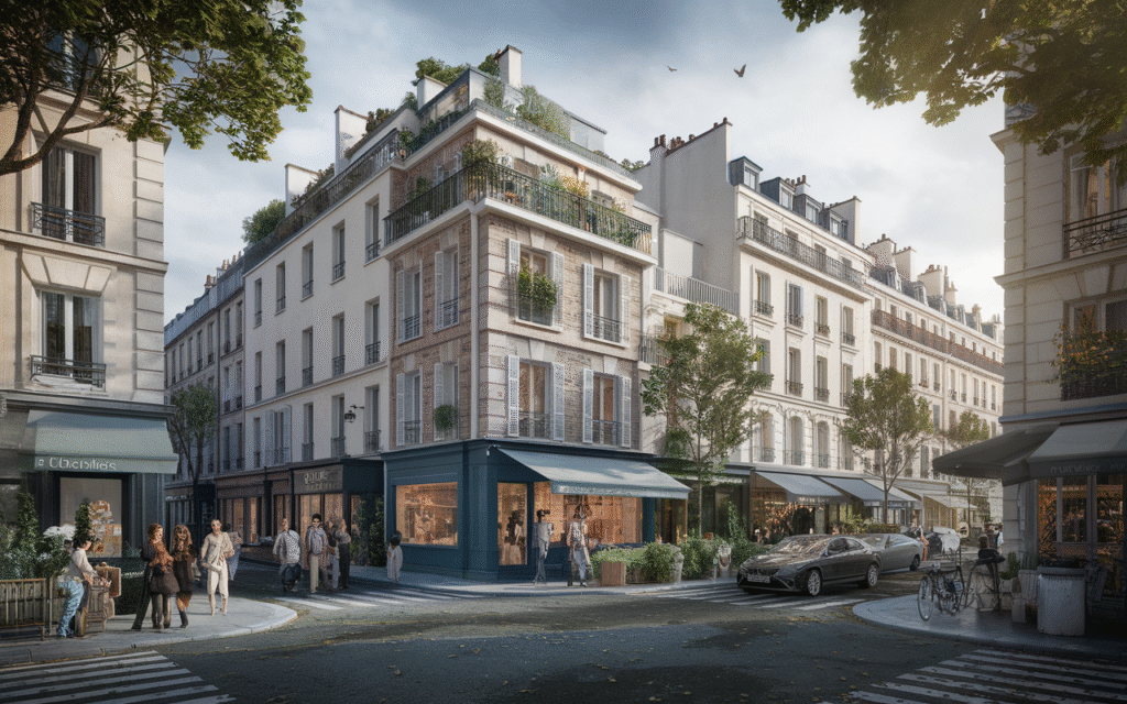 Vue de la Rue des Poissonniers dans le quartier Goutte-d’Or à Paris 18e, illustrant les prix de l'immobilier