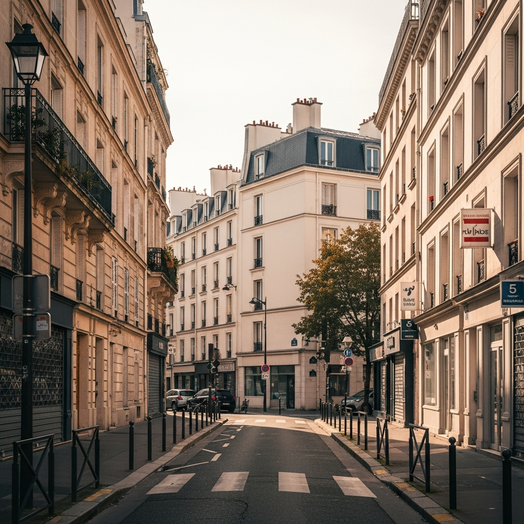Vue d'une maison à estimer située rue des Abbesses à Paris 18e arrondissement