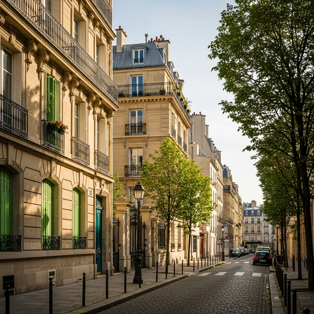 Façade d'une maison à estimer située rue Lepic dans le quartier des Grandes-Carrières à Paris 18e