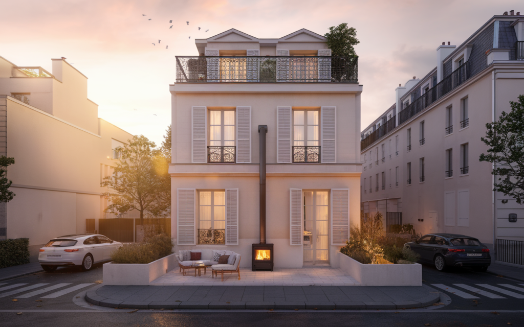 Façade d'une maison à estimer située Rue Pajol dans le quartier de La Chapelle à Paris 18e