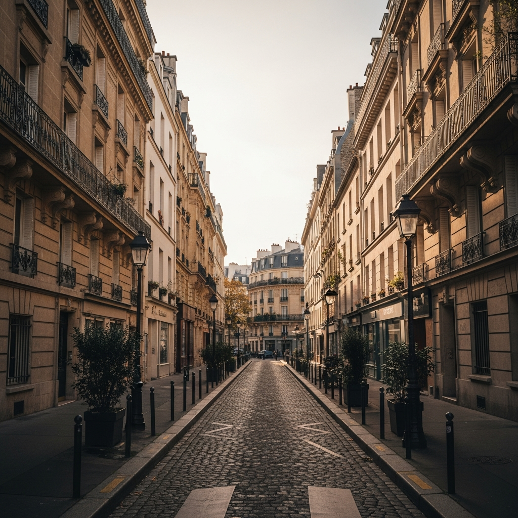 Terrasses de cafés traditionnels à Montmartre avec des passants et une ambiance parisienne