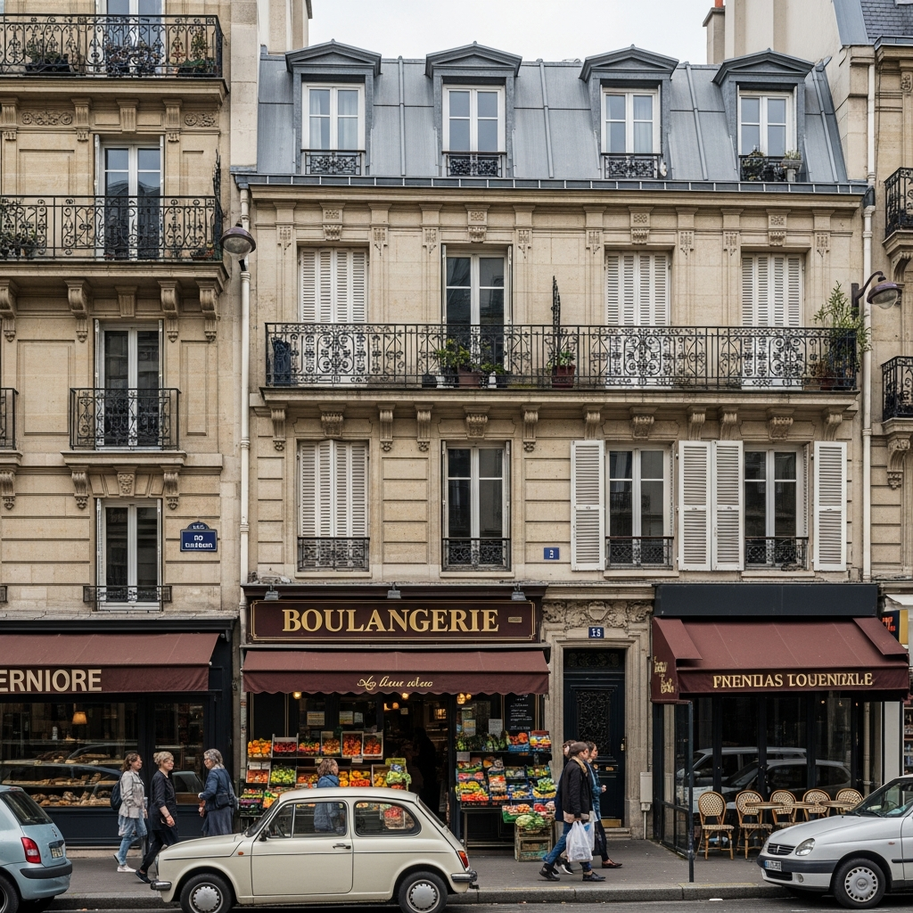 Des commerces de proximité dans une rue résidentielle valorisant les biens immobiliers