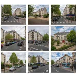 Vue d'un marché animé dans le 18e arrondissement de Paris, avec des touristes et des habitants locaux