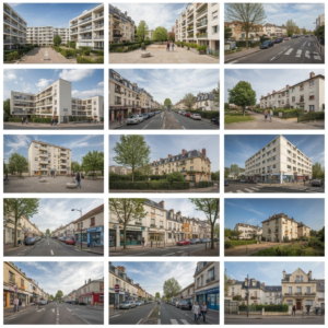 Vue de la station RER E Rosa Parks dans le 18e arrondissement de Paris