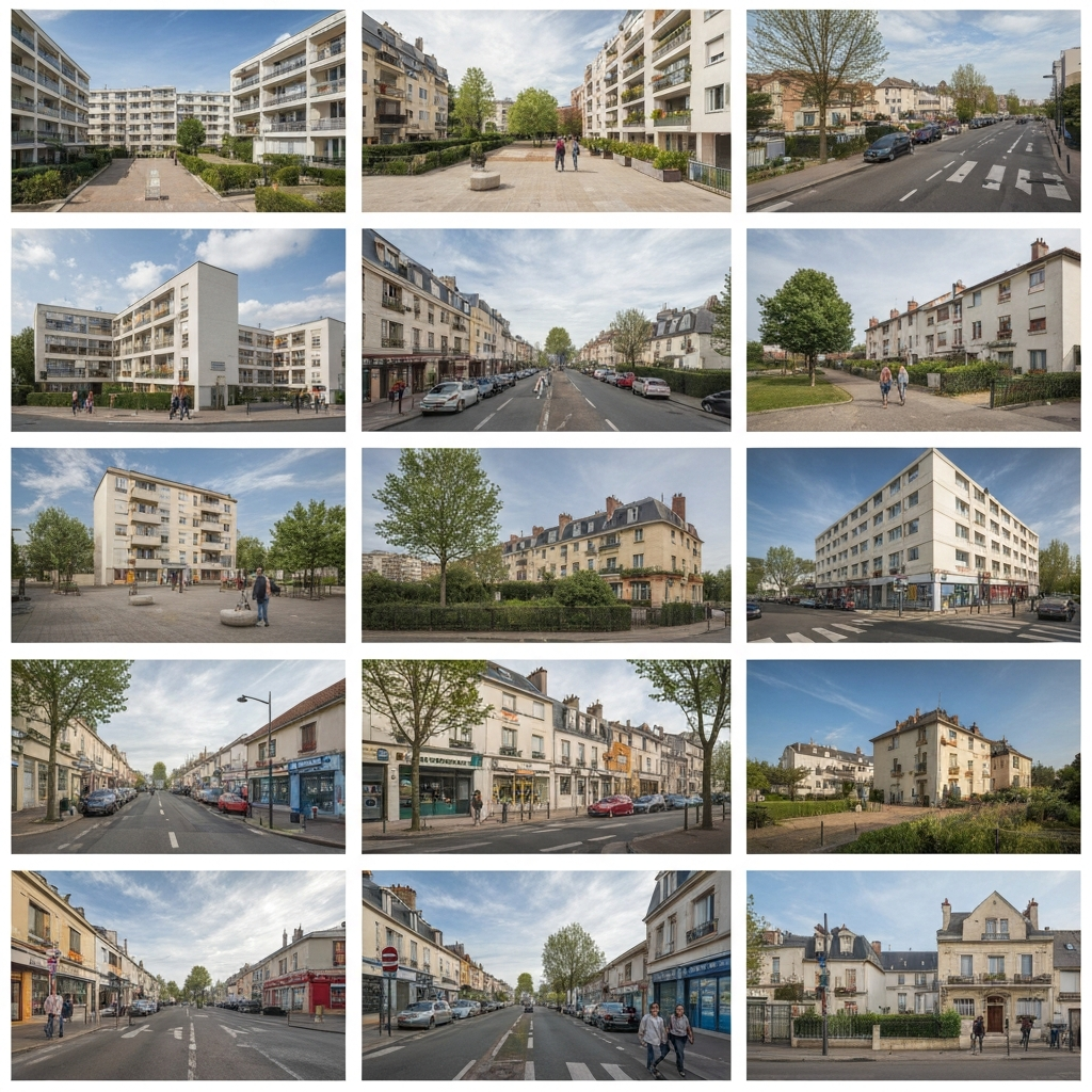 Vue de la station RER E Rosa Parks dans le 18e arrondissement de Paris